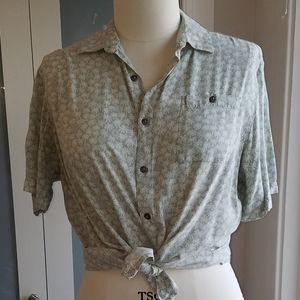 Palm Tree Button Down Hawaiian Shirt